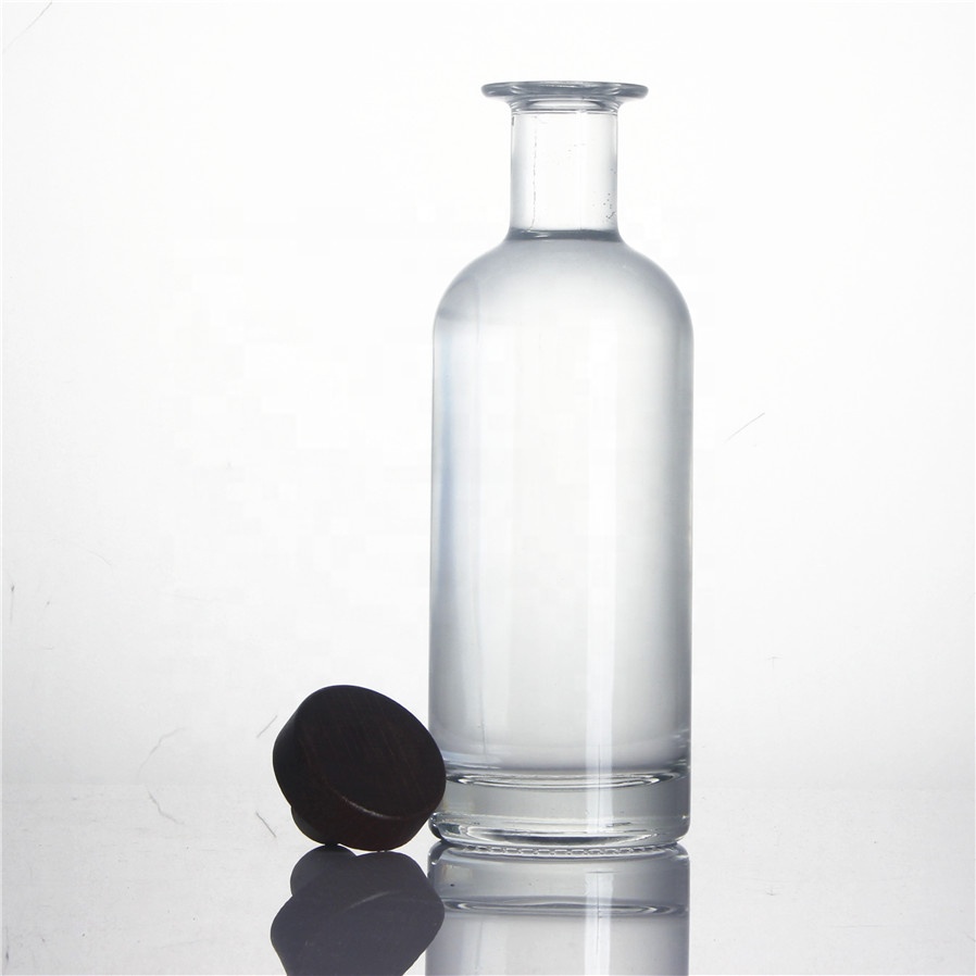 Custom 375ml 500ml 700ml 750ml 1000ml transparent oslo spirit whisky tequila brandy liquor vodka gin glass bottle