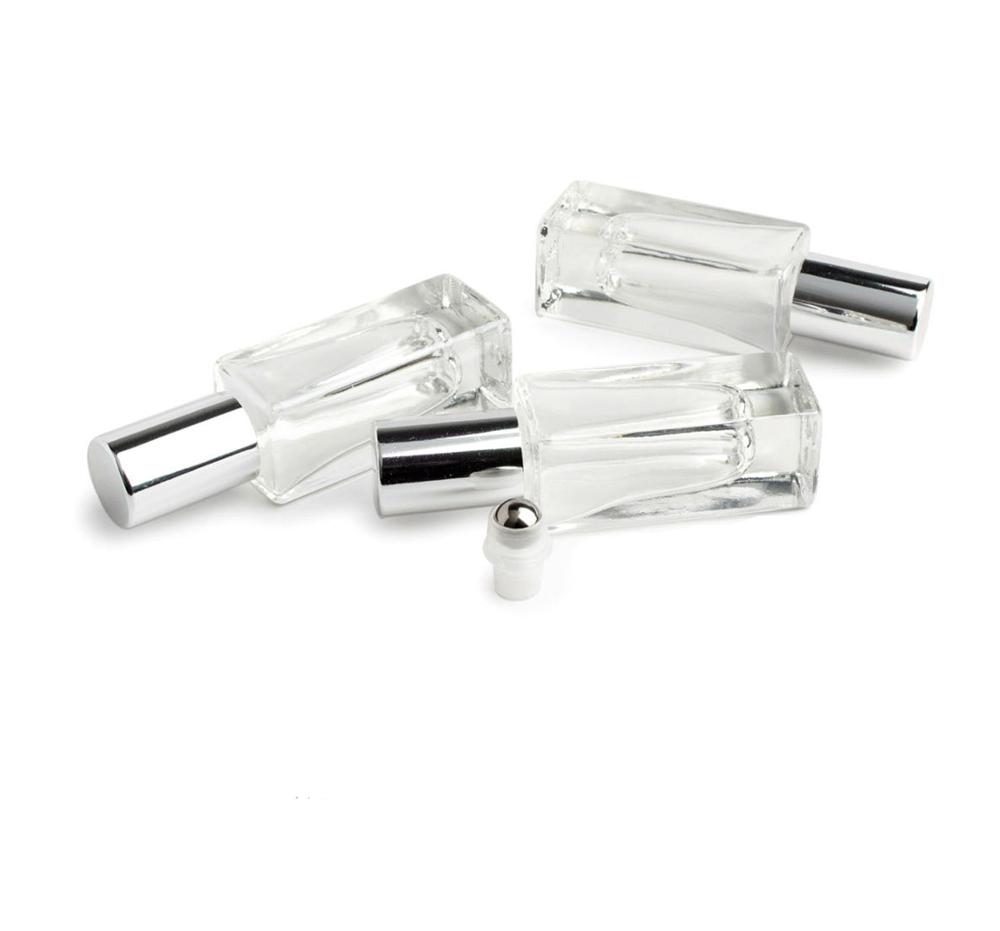 Custom 3ml 5ml 10ml glass essential oil perfume roll on bottle /attar essential oil glass roll-on bottle with silver /golden cap
