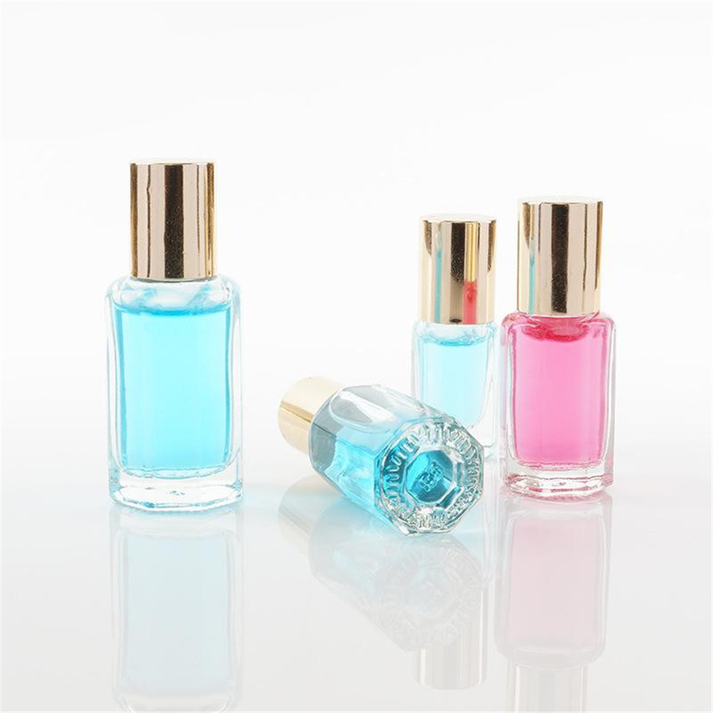 Custom 3ml 5ml 10ml glass essential oil perfume roll on bottle /attar essential oil glass roll-on bottle with silver /golden cap