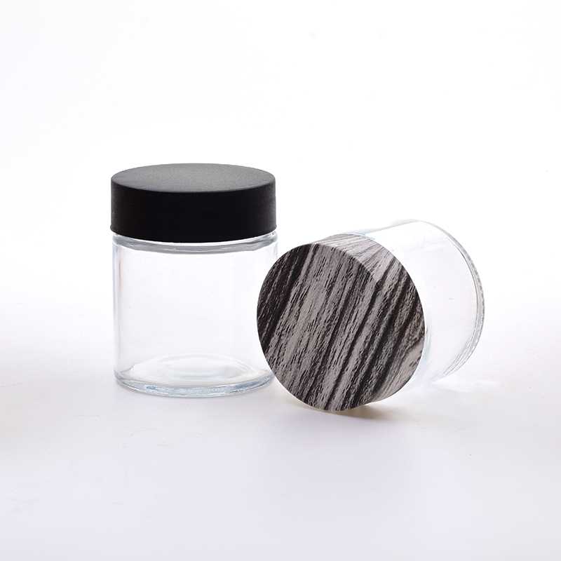 Custom 3oz 4oz weed jar packaging pharmacy jars flower herb food child resistant concentrate glass bottles with childproof lids