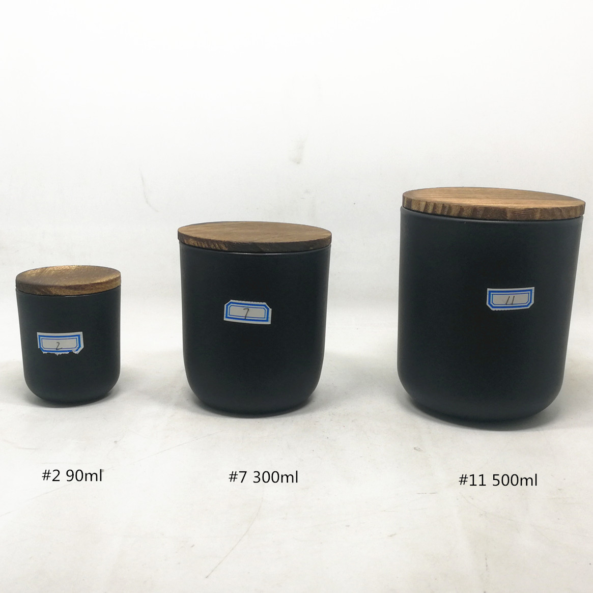 Custom 45ml 90ml matte black glass votive candle container and black square reed diffuser glass bottle