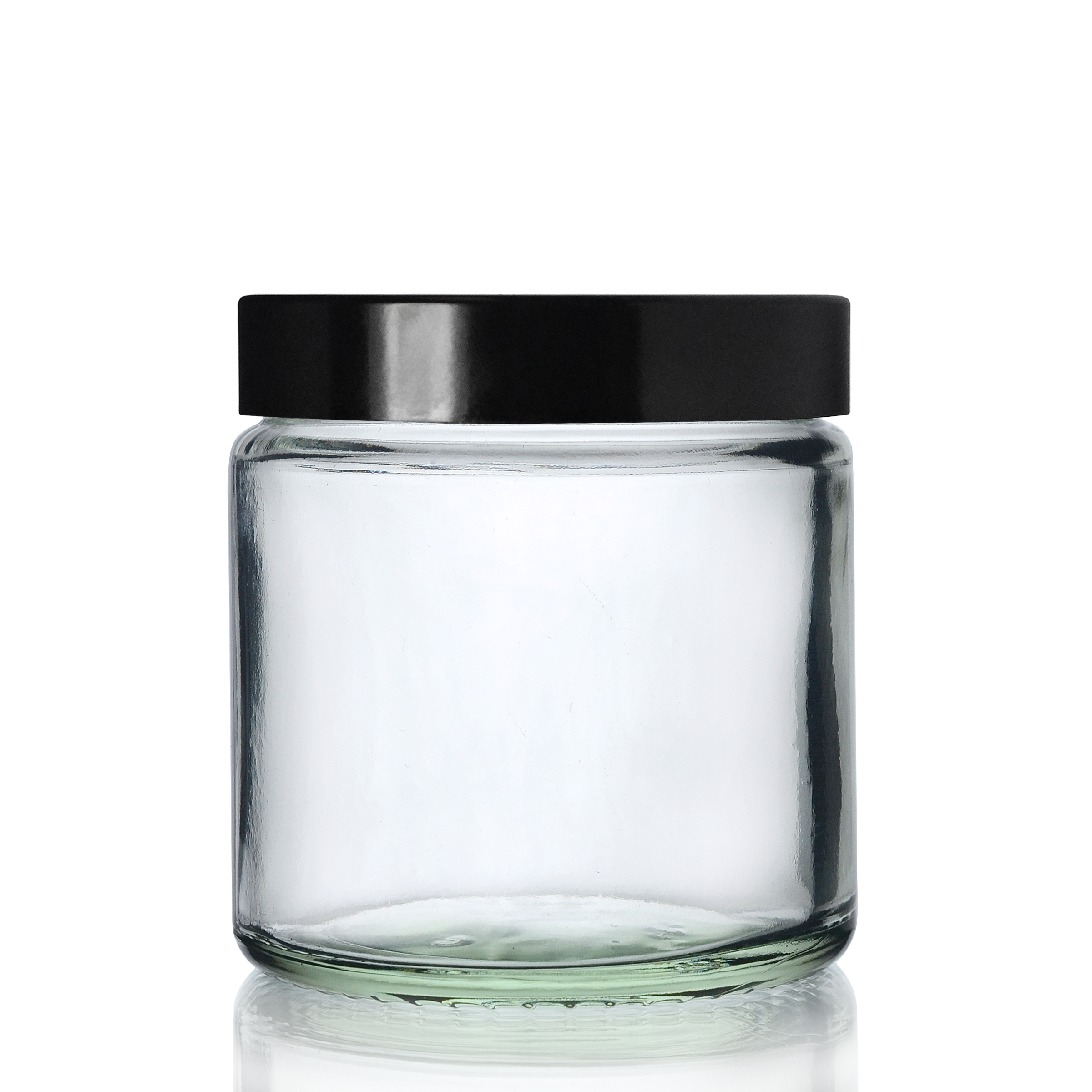 Custom 4oz 120ML Clear Straight Side Clear Cosmetic Glass Jar with screw top Lid