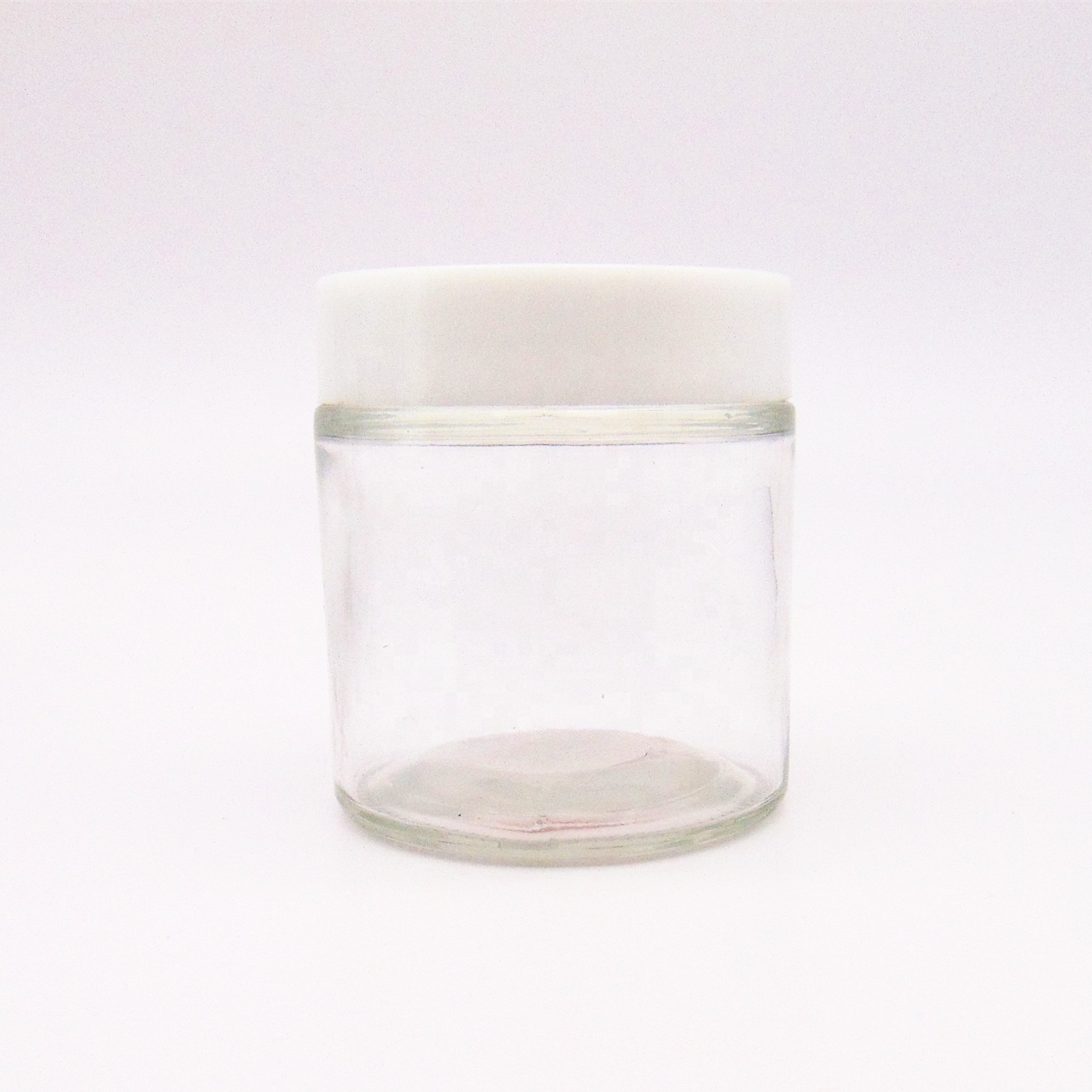 Custom 4oz 120ML Straight Side Clear Cosmetic Glass Jar with screw lid