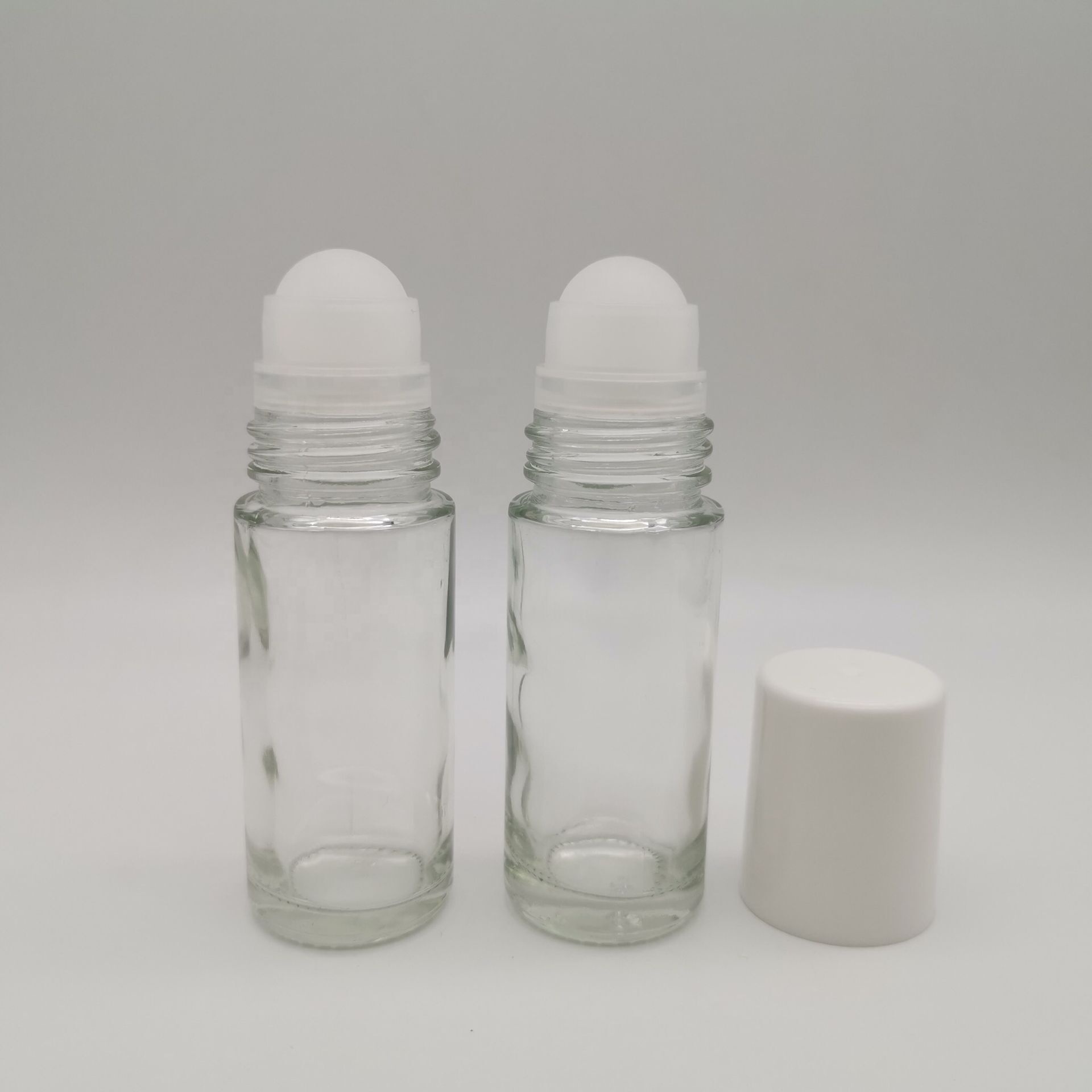 Custom 50 ml clear empty glass essential oil roll on bottle for sale