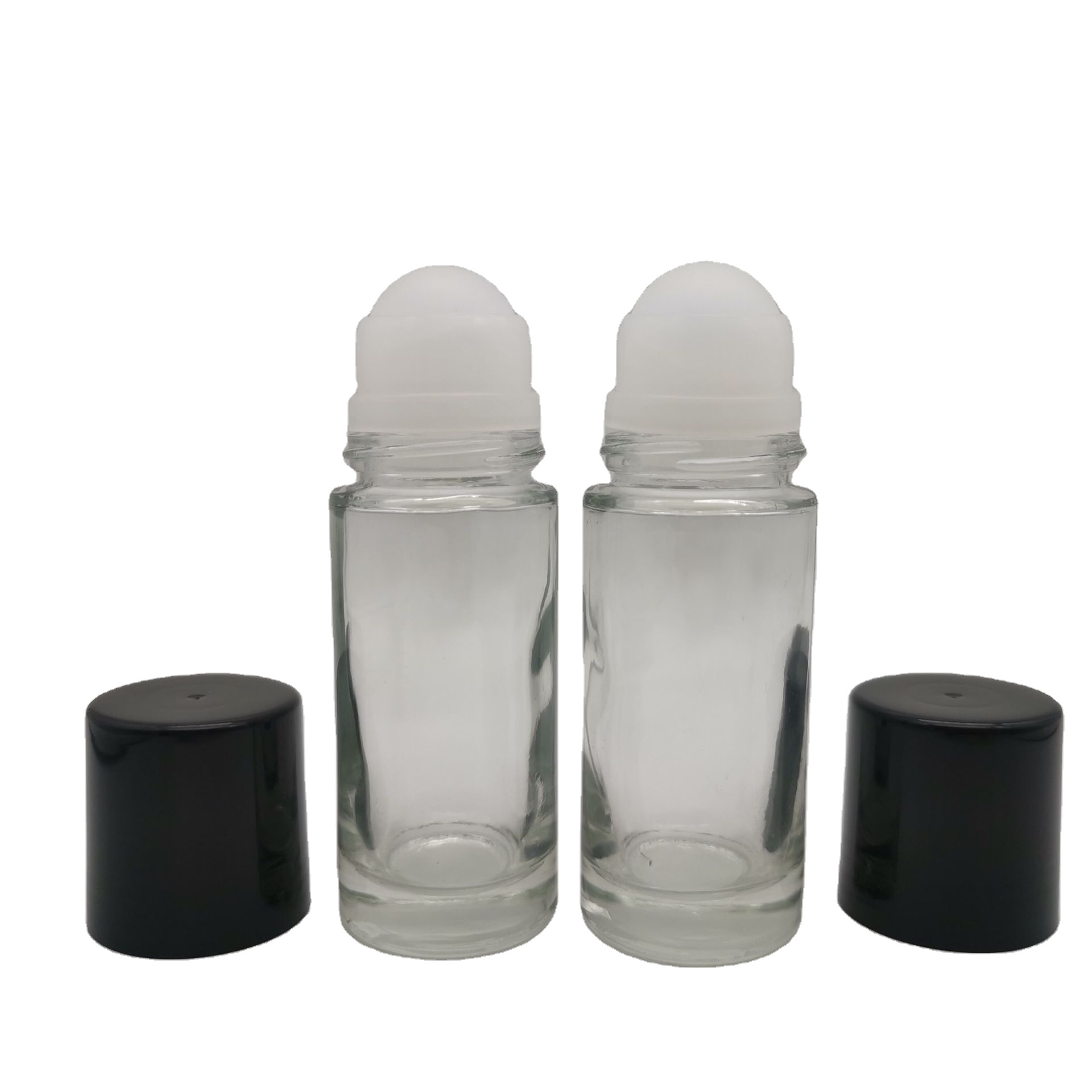 Custom 50 ml clear empty glass essential oil roll on bottle for sale