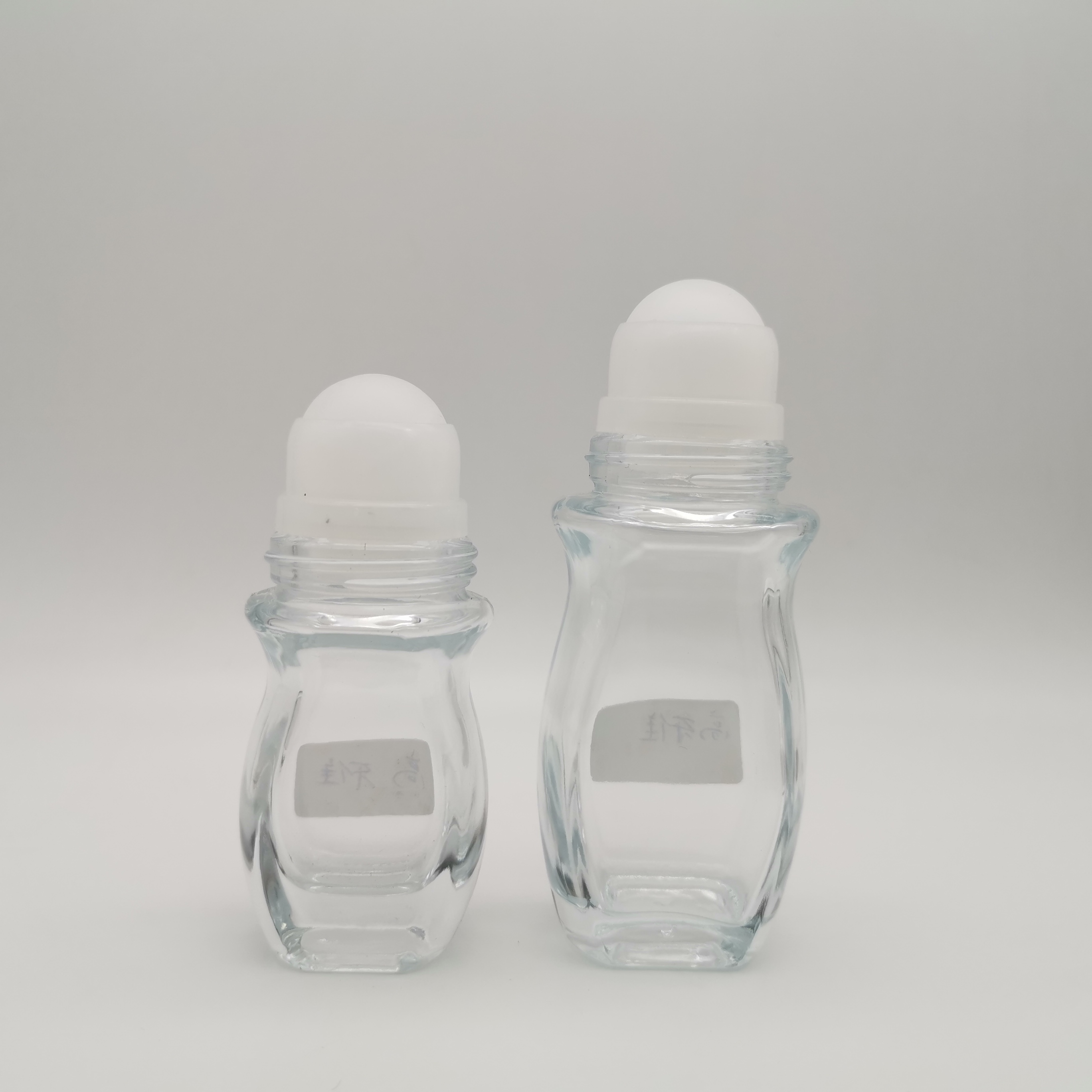 Custom 50 ml clear empty glass essential oil roll on bottle for sale