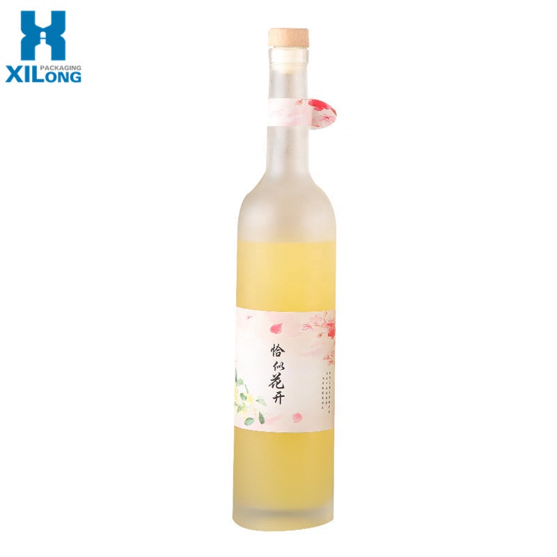 Custom 500Ml 750Ml Frosted Glass Bottles For Liquor, Rum, Whiskey, Spirits