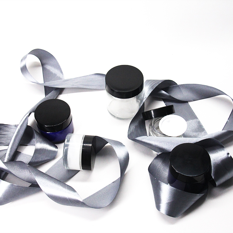 Custom 50G 100G Matte Clear Wide Mouth Jar Cosmetic Packaging Face Cream Glass Jar