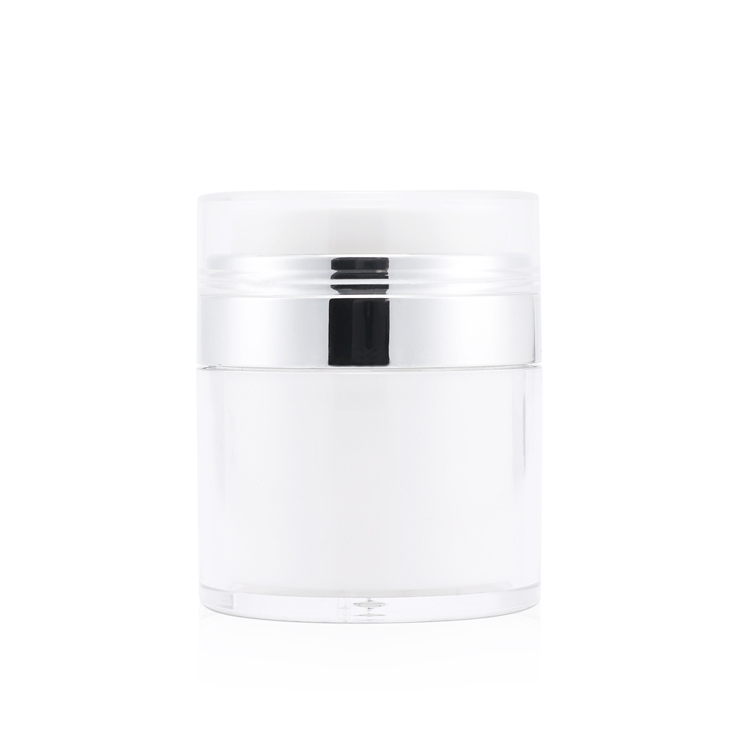 Custom 50g 1.7oz red round airless jar empty plastic cosmetic cream jar for skincare packaging