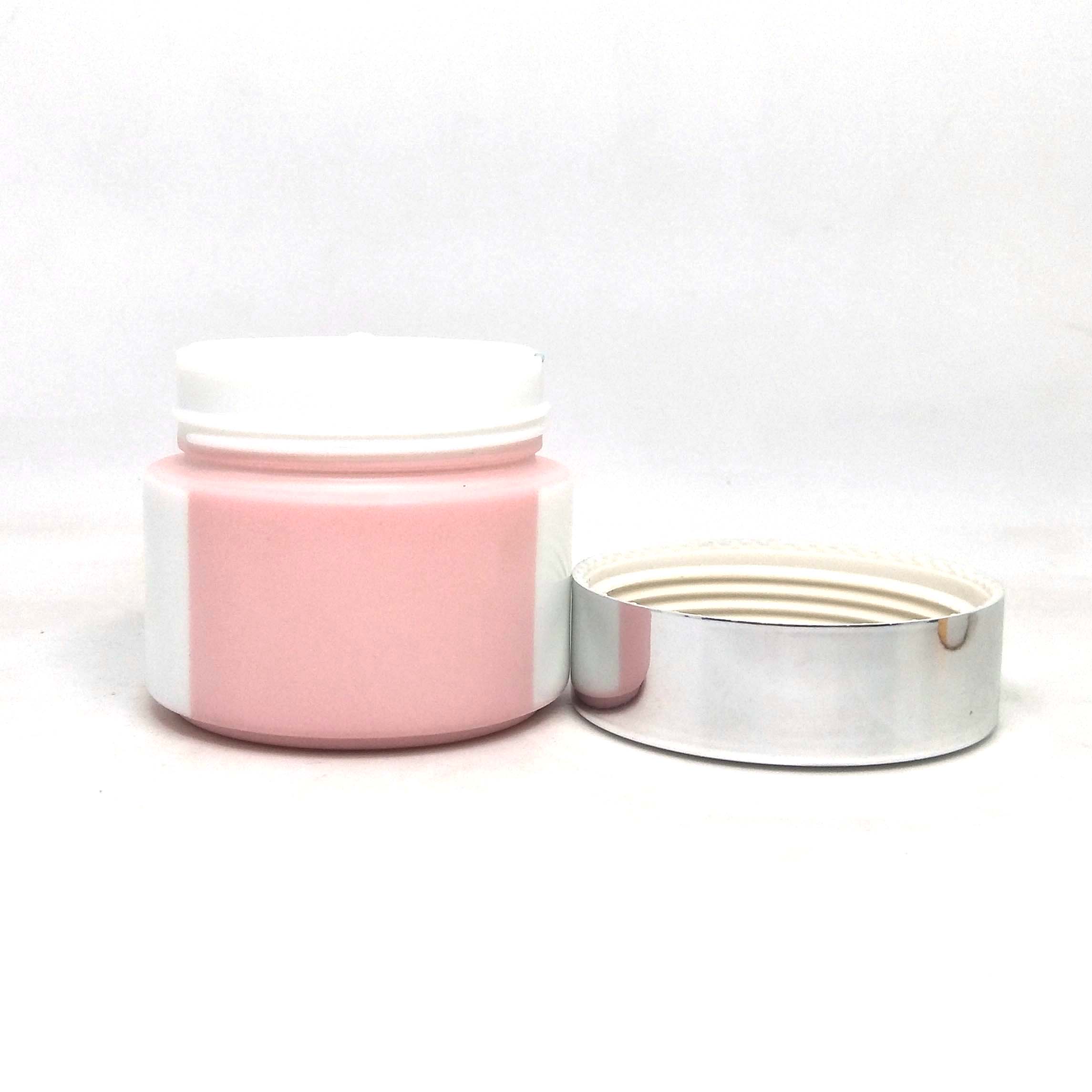 Custom 50g Ceramic Cream Opal porcelain White Glass Cosmetic Jars with aluminous Lid