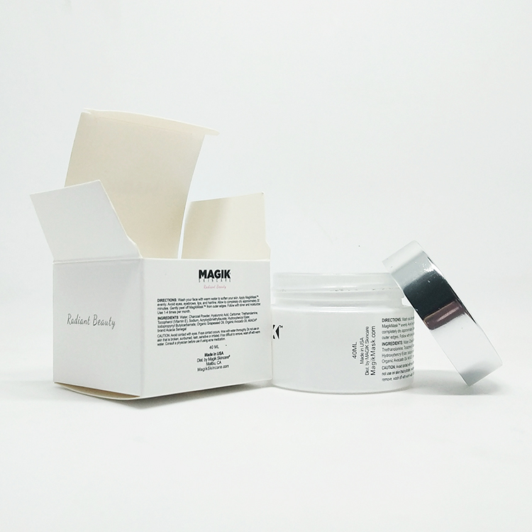 Custom 50g frosted glass cosmetic jars facial cream packaging jar