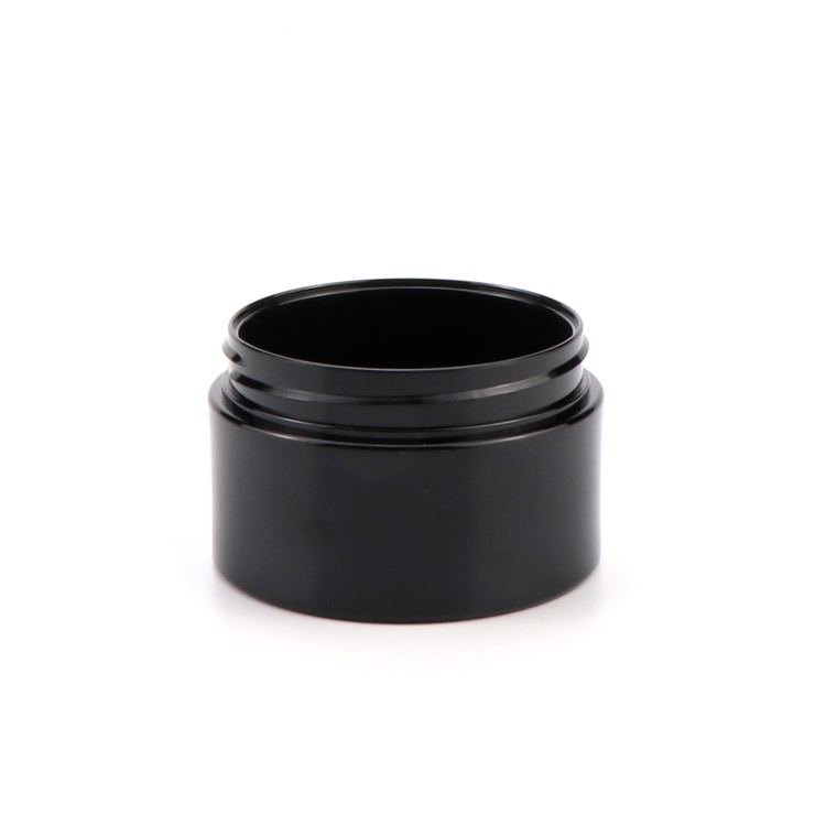Custom 50ml 100ml 120ml 200ml 250ml 8oz cosmetic packaging amber black pet plastic scrub cream jar with plastic lid