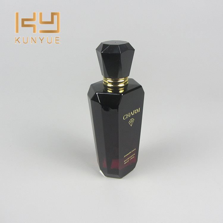 Custom 50ml Empty Perfume Scent Packing Bottle Black Luxury Glass Perfume Bottles with Screw Cap