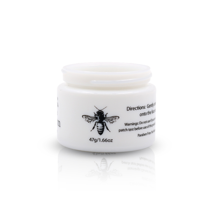 Custom 50ml high quality white empty packaging cosmetic glass jars for face cream