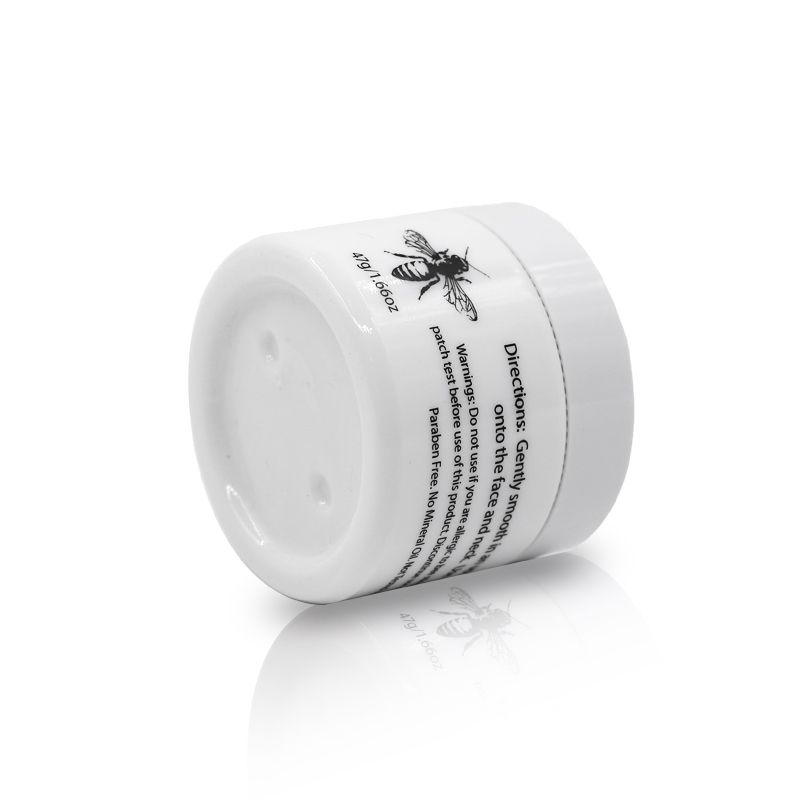 Custom 50ml high quality white empty packaging cosmetic glass jars for face cream