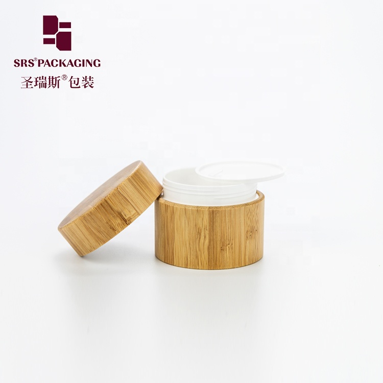 Custom 5g 10g 15g 30g 50g 80g biodegradable natural bamboo cream jar for body cream