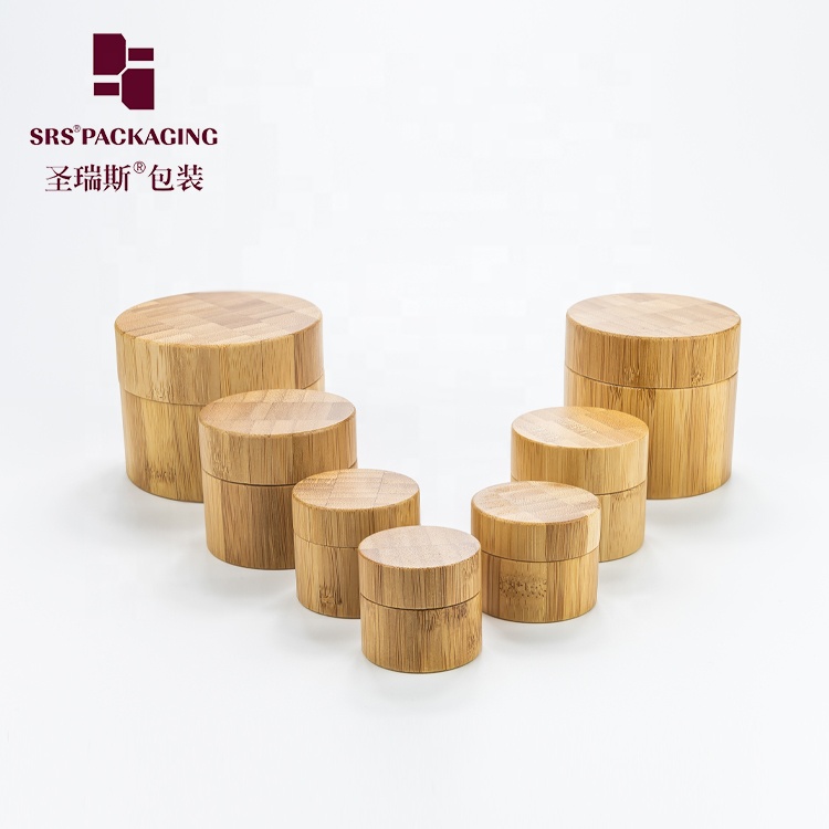 Custom 5g 10g 15g 30g 50g 80g biodegradable natural bamboo cream jar for body cream