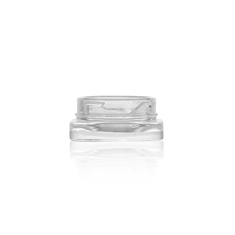 Custom 5g 9g mini thick bottom clear glass Jar with CR Cap