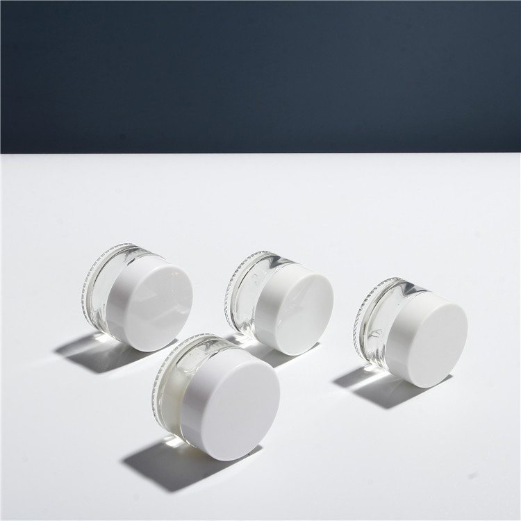 Custom 5g Skin Care Packaging Glass Cream Jars Empty Eye Cream Jar Cosmetic Container with Caps