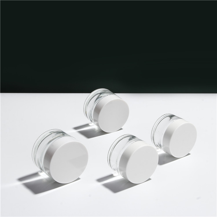 Custom 5g Skin Care Packaging Glass Cream Jars Empty Eye Cream Jar Cosmetic Container with Caps