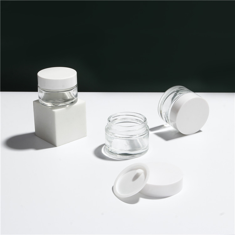 Custom 5g Skin Care Packaging Glass Cream Jars Empty Eye Cream Jar Cosmetic Container with Caps