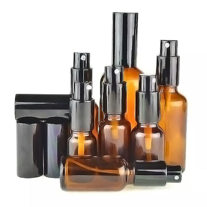 Custom 5ml 10ml 15ml 20ml 30ml 30 ml 50ml 100ml amber glass perfume spray bottle with atomiser