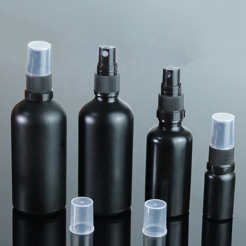 Custom 5ml 10ml 15ml 20ml 30ml 50ml 100ml Luxury Black Glass Spray Mist Bottle for Perfume (GRBL09)