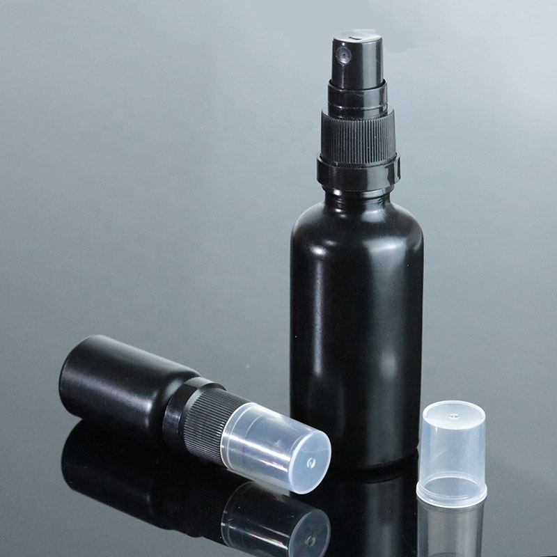 Custom 5ml 10ml 15ml 20ml 30ml 50ml 100ml Luxury Black Glass Spray Mist Bottle for Perfume (GRBL09)