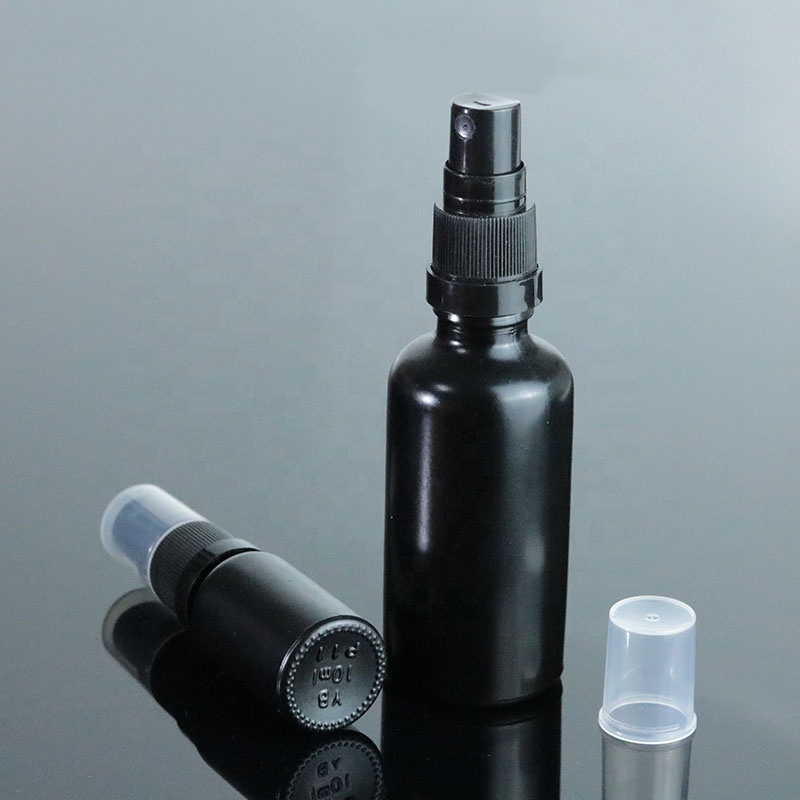Custom 5ml 10ml 15ml 20ml 30ml 50ml 100ml Luxury Black Glass Spray Mist Bottle for Perfume (GRBL09)