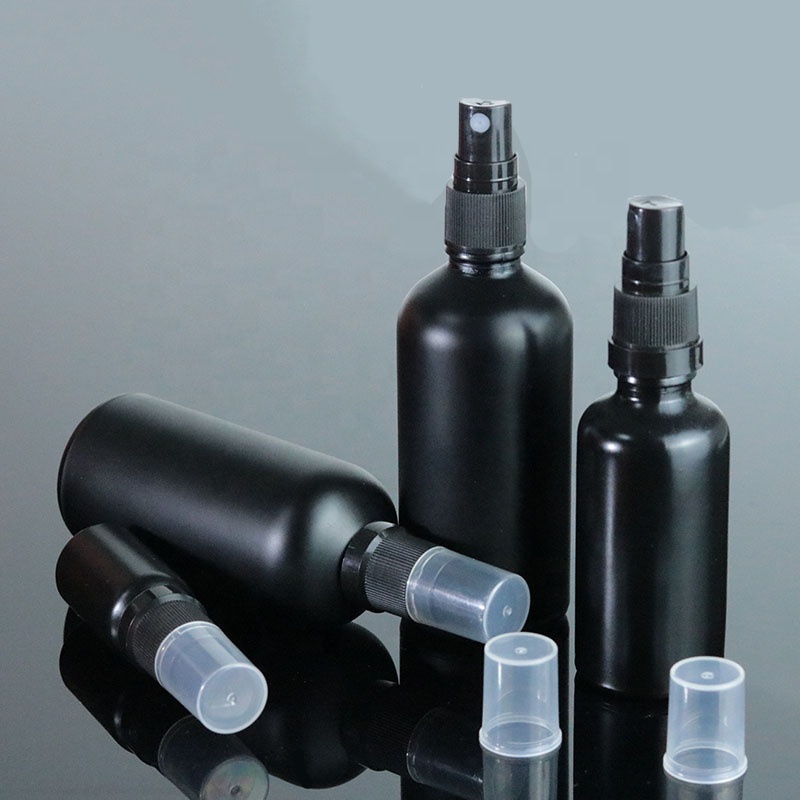 Custom 5ml 10ml 15ml 20ml 30ml 50ml 100ml Luxury Black Glass Spray Mist Bottle for Perfume (GRBL09)