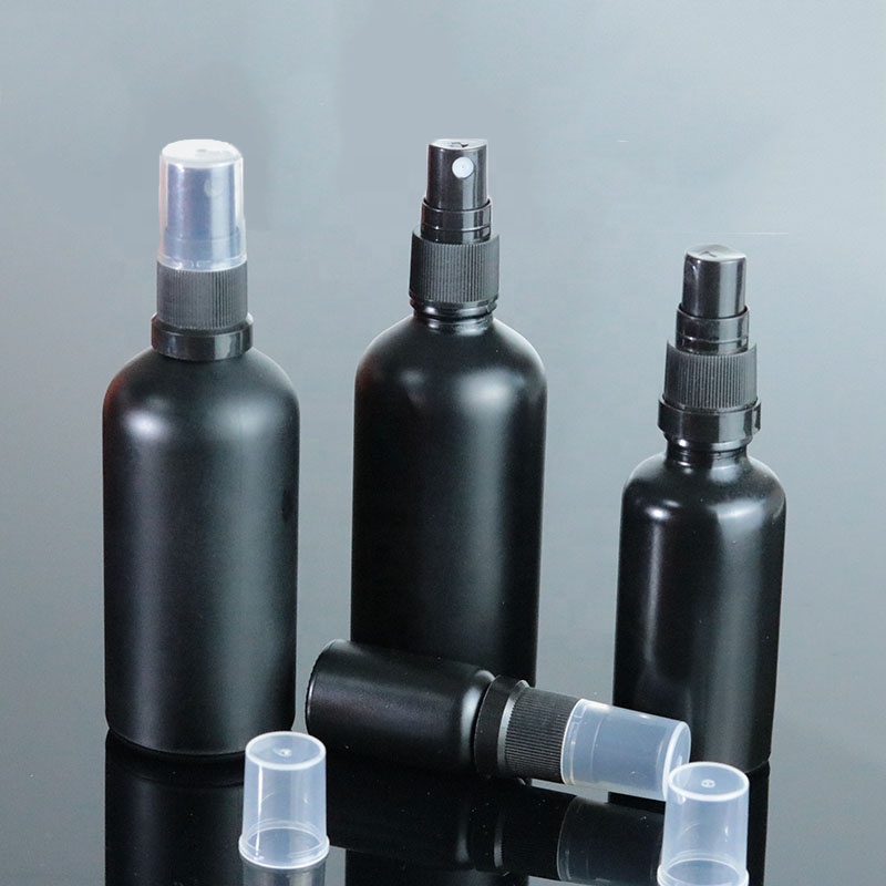 Custom 5ml 10ml 15ml 20ml 30ml 50ml 100ml Luxury Black Glass Spray Mist Bottle for Perfume (GRBL09)