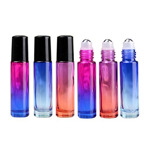 Custom 5ml 10ml 15ml 20ml Cosmetics Glass Roll on Bottle with Metal Roller Essential Oil Screen Printing Personal Care