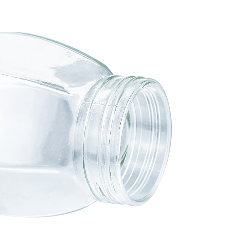 Custom 6oz 8oz 10oz 12oz Hexagon glass honey jar with metal lid