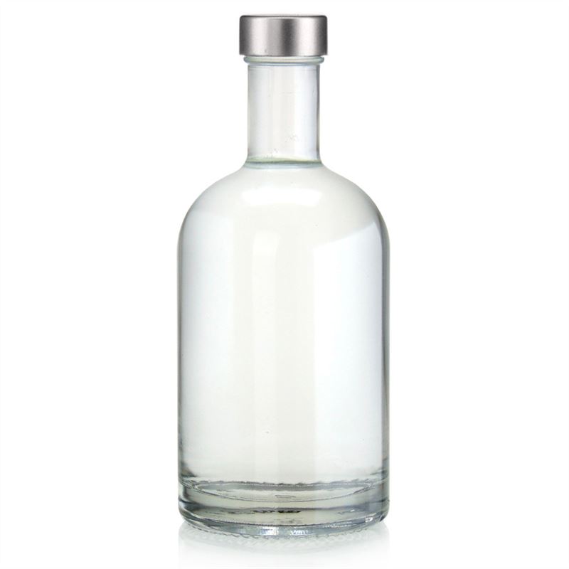 Custom 750ml flint/clear wine glass bottle with cork