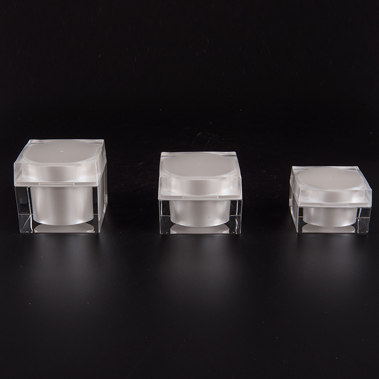 Custom Adjustable Jar Cosmetic Packaging Acrylic Cream Jar