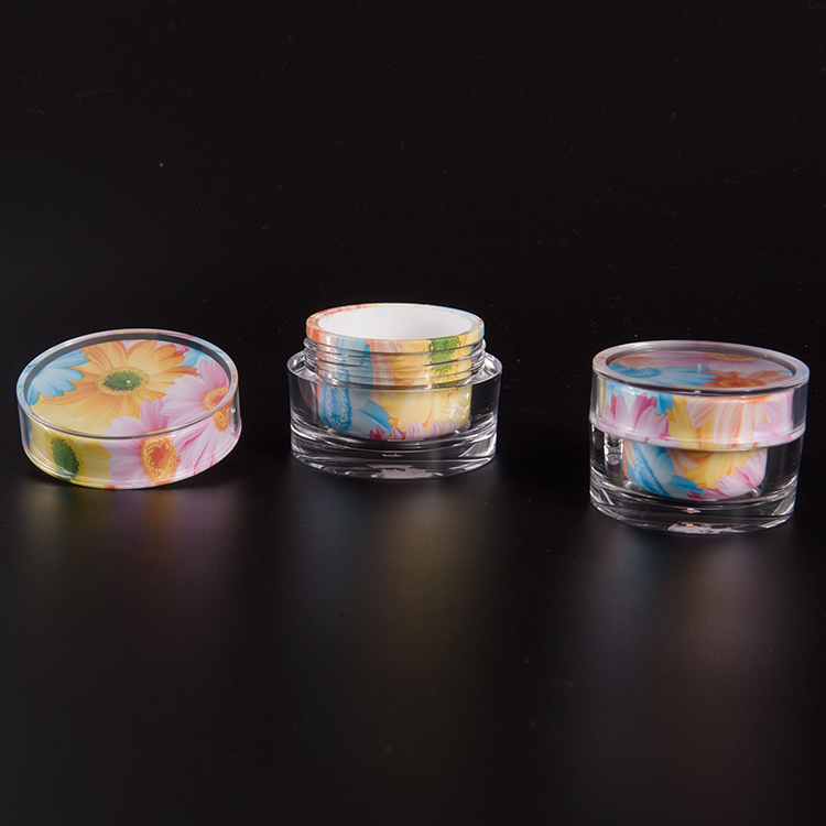 Custom Adjustable Jar Cosmetic Packaging Acrylic Cream Jar