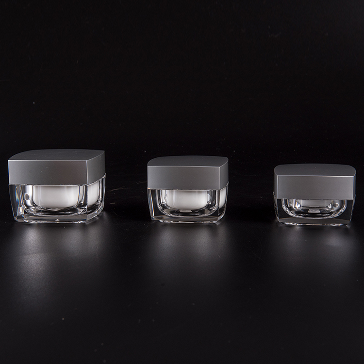 Custom Adjustable Jar Cosmetic Packaging Acrylic Cream Jar