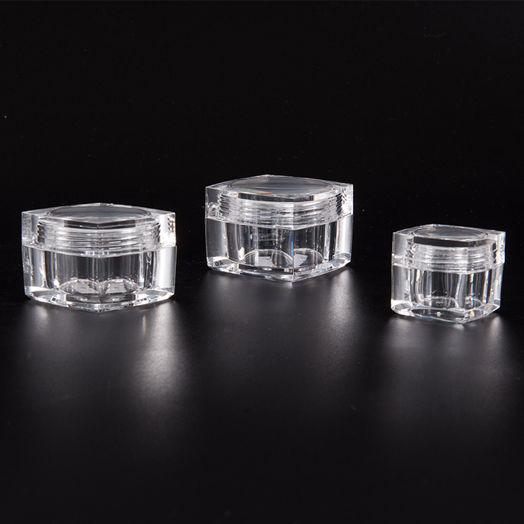 Custom Adjustable Jar Cosmetic Packaging Acrylic Cream Jar