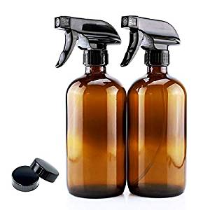 Custom Amber 16OZ/480ML Soap Liquid Glass Packaging Bottle with Sprayer Pump
