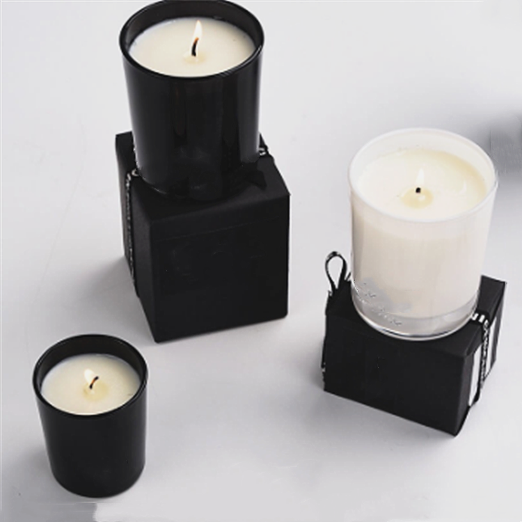 Custom Amber Soy Wax Scented Candle Empty Container Glass Jar 100ml 150ml 200ml