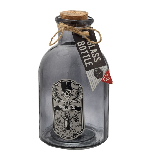 Custom Black halloween skull Wine Glass Bottle with Cork