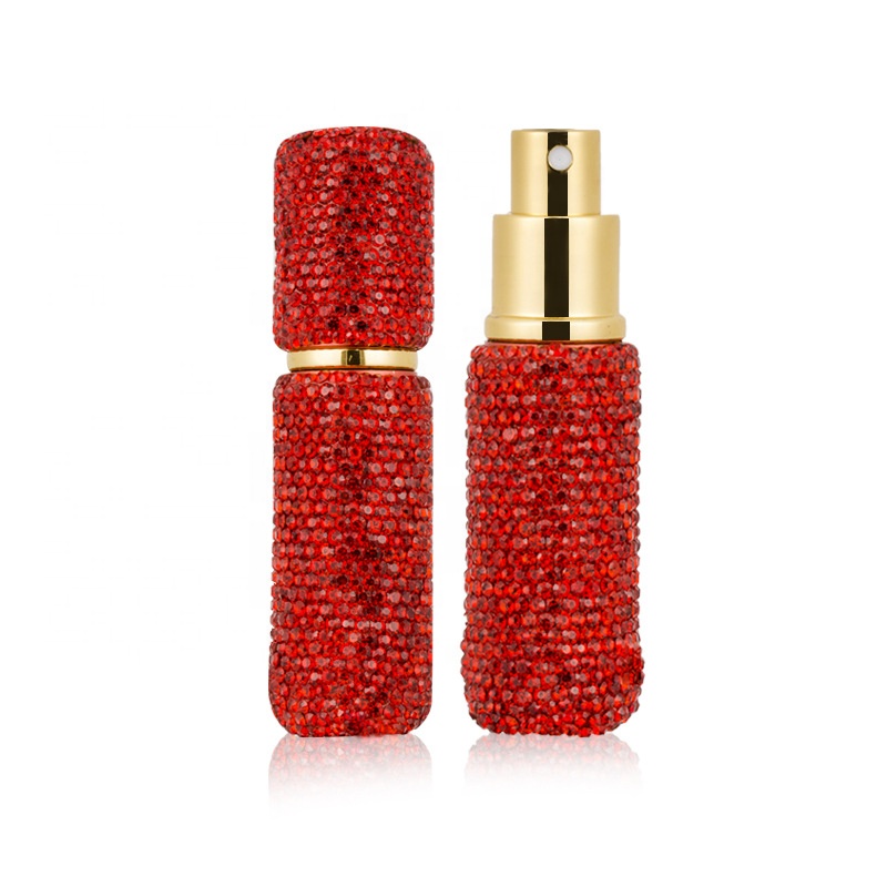 Custom Bling Empty Perfume Spray Bottles New Arrival DIY Rhinestone Cosmetic Mist Perfume Bottles for Skin Care Packaging Gift