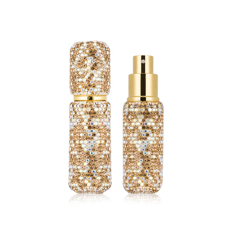 Custom Bling Empty Perfume Spray Bottles New Arrival DIY Rhinestone Cosmetic Mist Perfume Bottles for Skin Care Packaging Gift