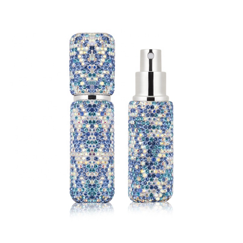 Custom Bling Empty Perfume Spray Bottles New Arrival DIY Rhinestone Cosmetic Mist Perfume Bottles for Skin Care Packaging Gift