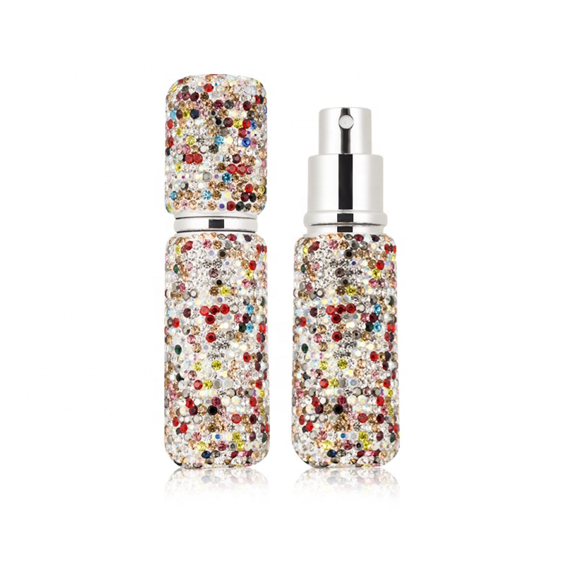 Custom Bling Empty Perfume Spray Bottles New Arrival DIY Rhinestone Cosmetic Mist Perfume Bottles for Skin Care Packaging Gift