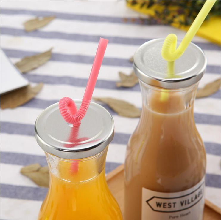 Custom Bulk Tea Coffee Milk Juice Carbonated Commercial 500ml Glass Beverage Bottle