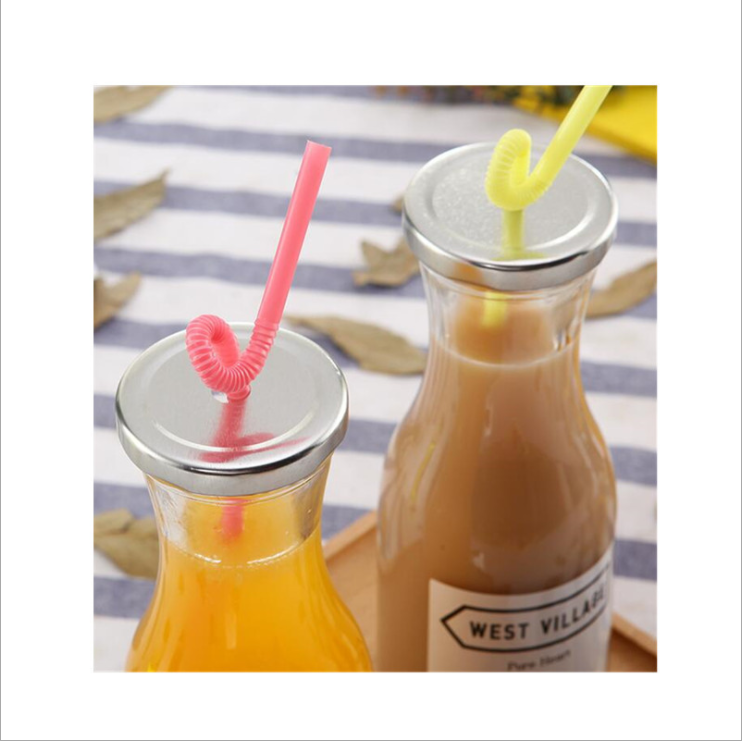 Custom Bulk Tea Coffee Milk Juice Carbonated Commercial 500ml Glass Beverage Bottle