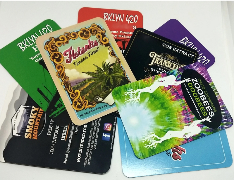 Custom CBD Clamshell Blister Pack Insert Cards 6ml Glass Wide Neck Concentrate Container With Silicone Lid