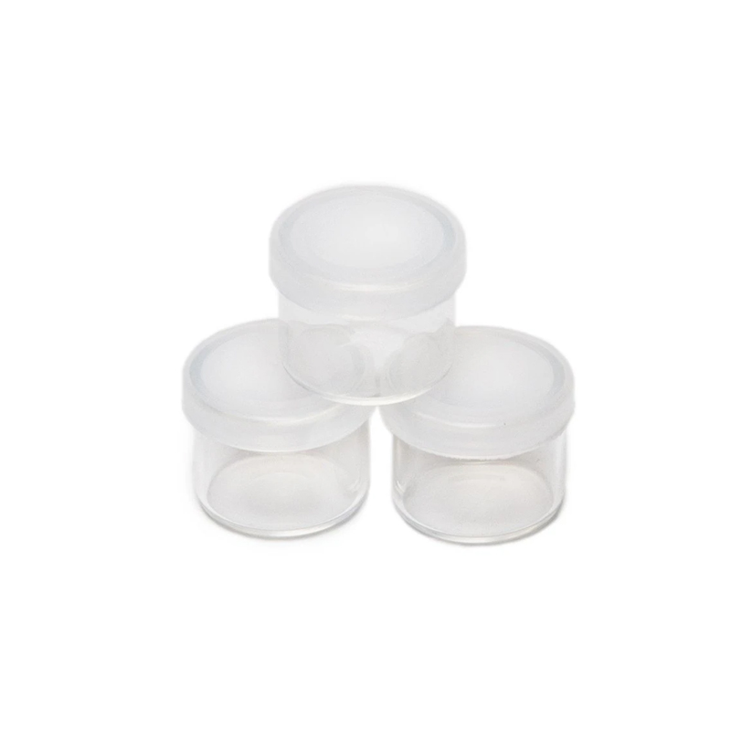 Custom CBD Clamshell Blister Pack Insert Cards 6ml Glass Wide Neck Concentrate Container With Silicone Lid