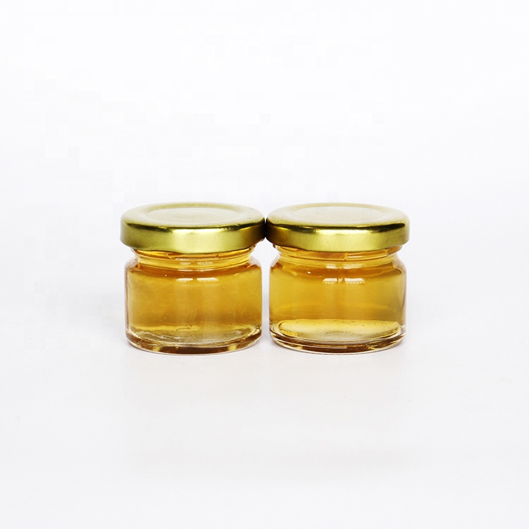 Custom Cheap 25ml 30g Mini Round Preserve Jam Jelly Honey Jars With Golden Lid